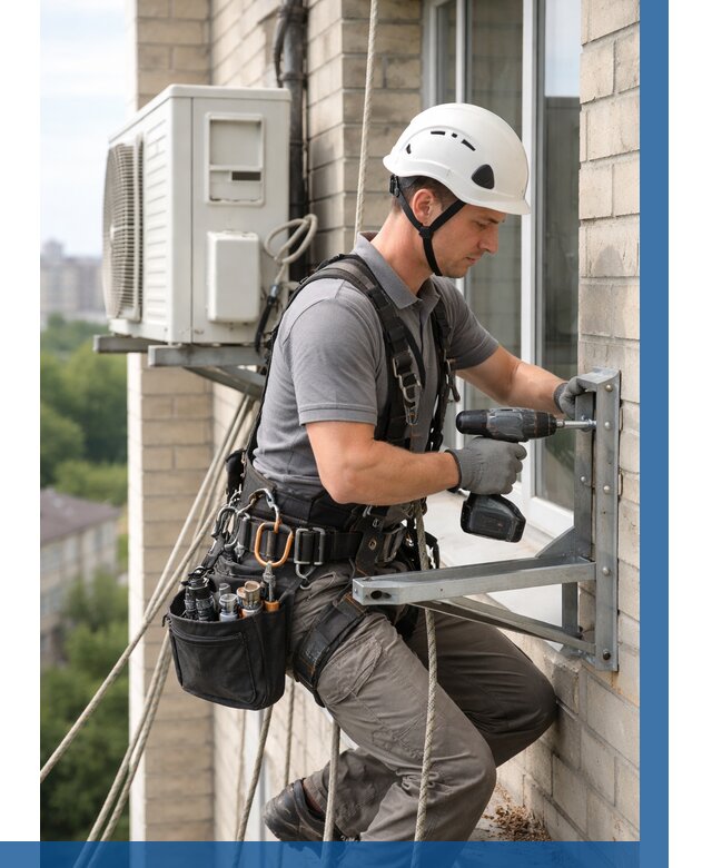 Установка кронштейнов кондиционера в Белгороде от 3635 р. | ВЫСОТНИК-Блг