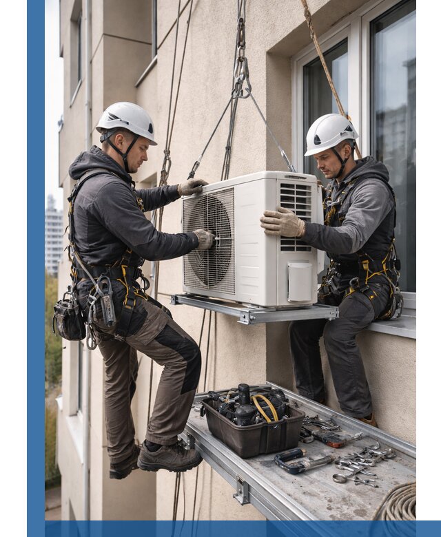 Перенос внешнего блока кондиционера в Белгороде с монтажом и крепежом