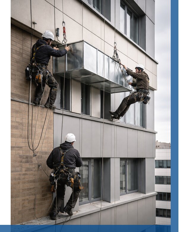 Монтаж воздуховодов на фасаде в Белгороде от 1558 р. | ВЫСОТНИК-Блг