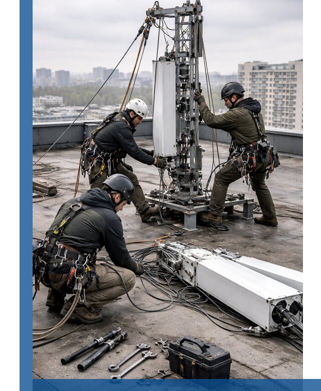 Демонтаж антенн на крыше зданий в Белгороде с гарантией