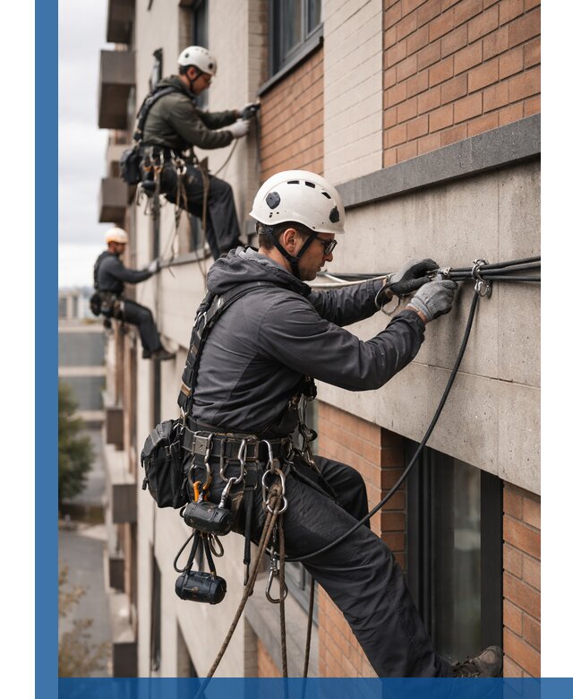 Крепление кабеля на фасаде монтаж и крепеж в Белгороде