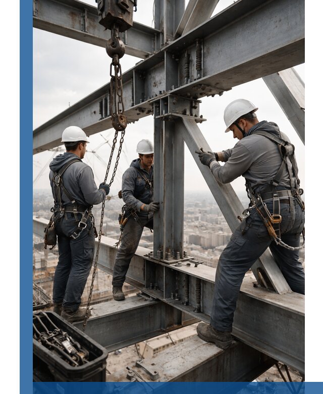 Профессиональный монтаж металлоконструкций на высоте в Белгороде