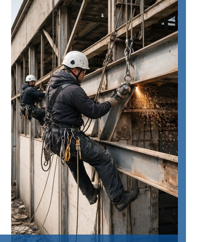 Демонтаж металлоконструкций на высоте в Белгороде от 6752р. |ВЫСОТНИК-Блг