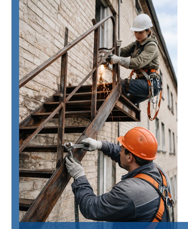 Ремонт и восстановление пожарных лестниц с выездом в Белгороде