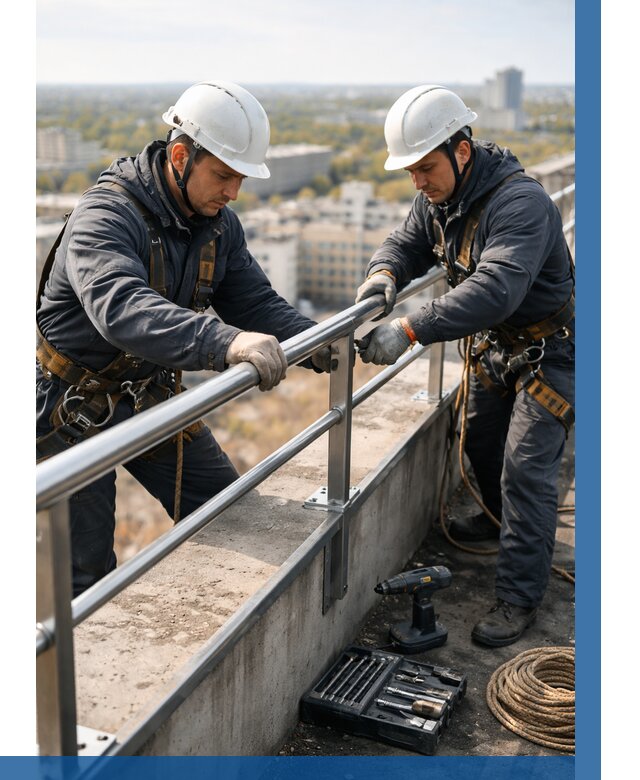 Монтаж перил на высоте в Белгороде от 2597 р. | ВЫСОТНИК-Блг