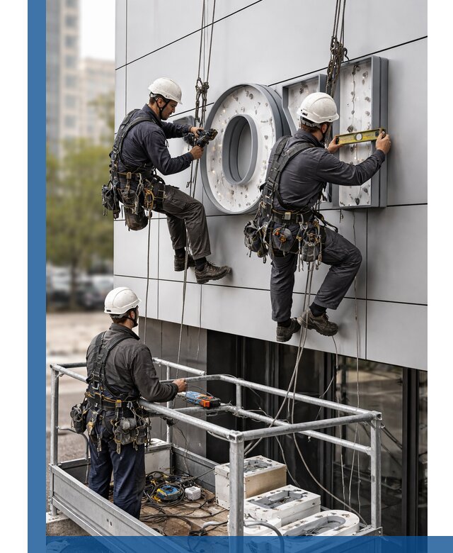 Профессиональный монтаж световых букв в Белгороде под ключ