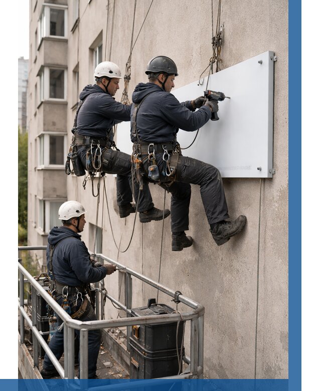 Монтаж табличек и указателей в Белгороде от 3635 р. | ВЫСОТНИК-Блг