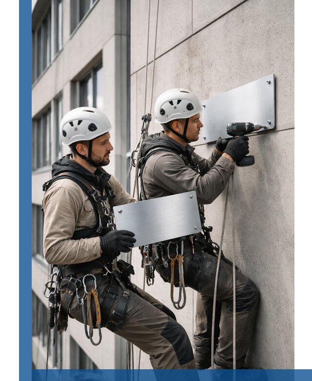 Монтаж табличек и указателей в Белгороде для зданий и сооружений