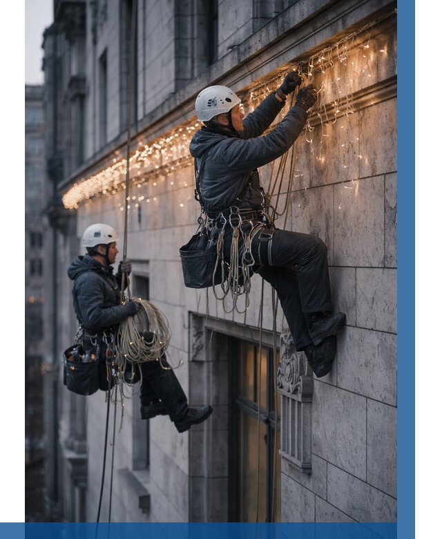 Монтаж новогодней иллюминации в Белгороде от 8829 р. | ВЫСОТНИК-Блг