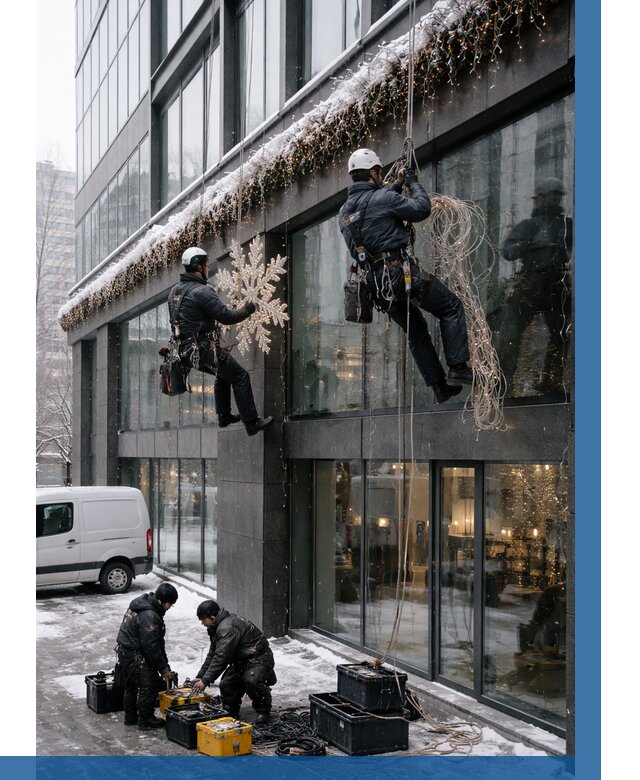 Демонтаж новогоднего оформления в Белгороде от 5713 р. | ВЫСОТНИК-Блг