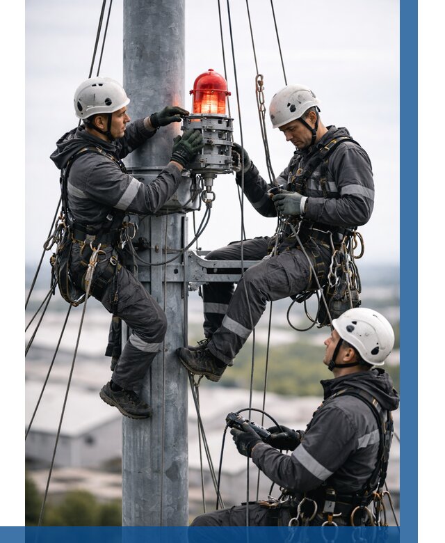 Монтаж заградительных огней в Белгороде от 8829 р. | ВЫСОТНИК-Блг