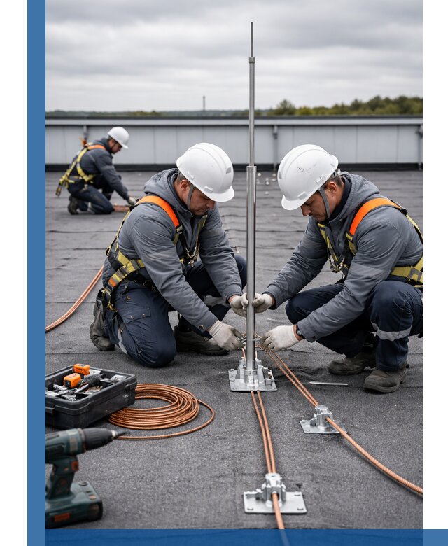 Монтаж молниезащиты на кровле в Белгороде под ключ с гарантией