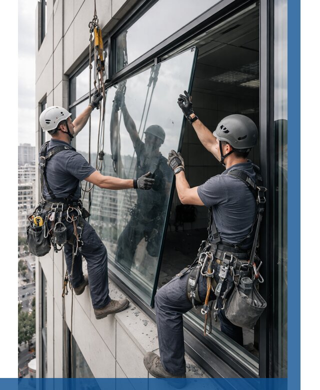 Замена стеклопакетов на высоте в Белгороде от 5713 р. | ВЫСОТНИК-Блг