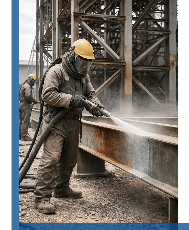 Пескоструйная очистка металлоконструкций в Белгороде промышленная