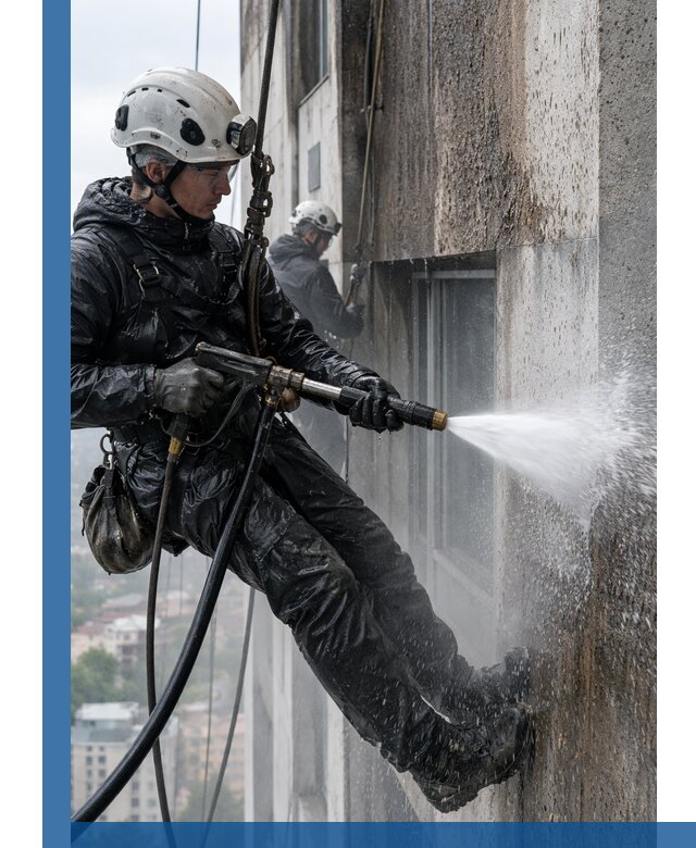 Гидроструйная очистка фасадов и конструкций в Белгороде