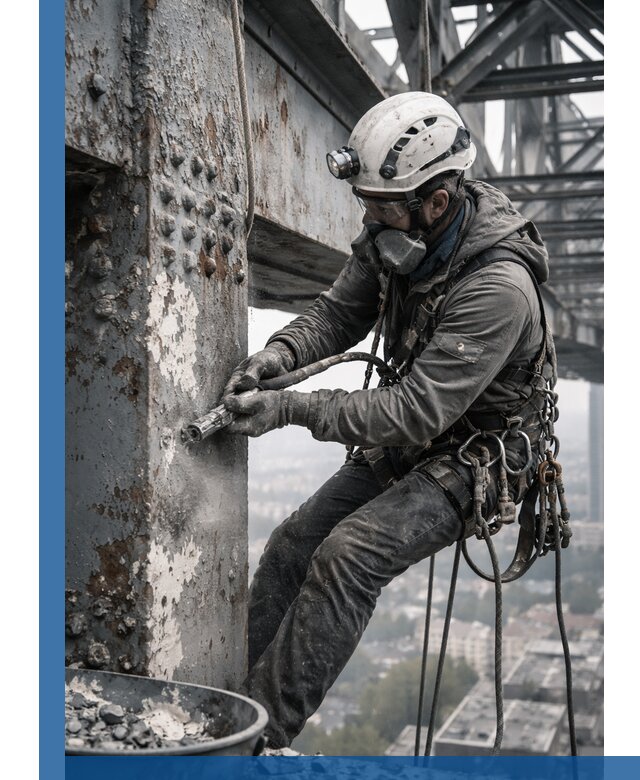 Удаление старой краски с металлических конструкций в Белгороде