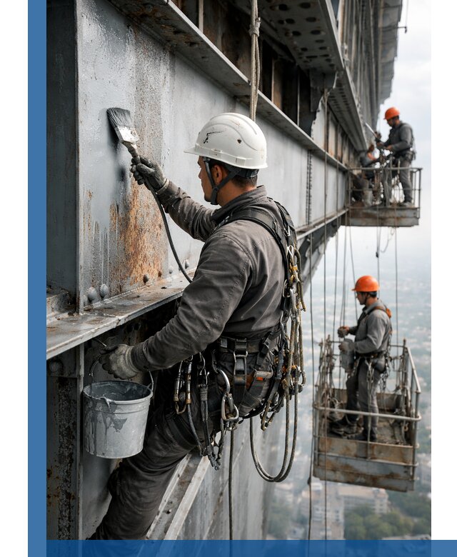 Покраска металлоконструкций на высоте в Белгороде профессионально