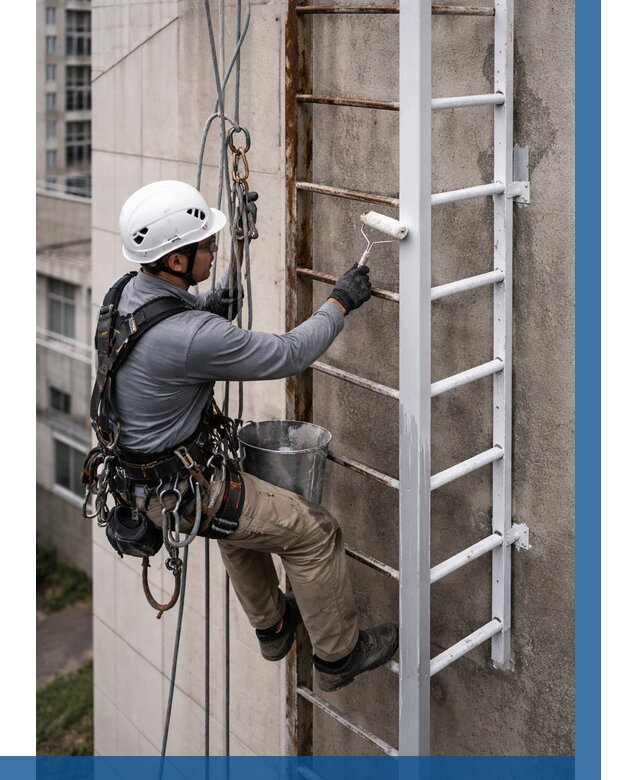 Покраска пожарных лестниц в Белгороде от 4674 р. | ВЫСОТНИК-Блг