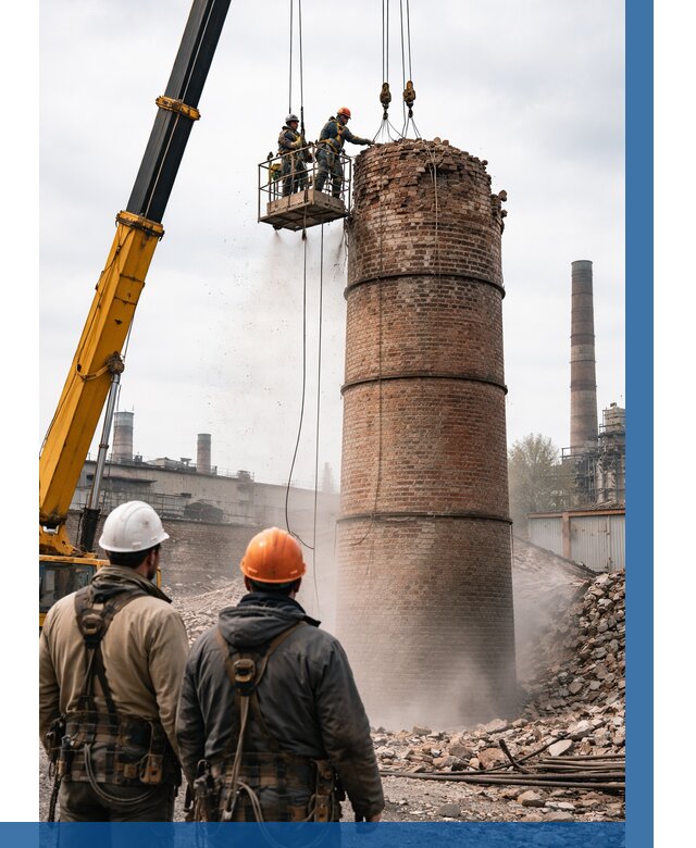 Демонтаж дымовой трубы в Белгороде от 93483 р. | ВЫСОТНИК-Блг, смета