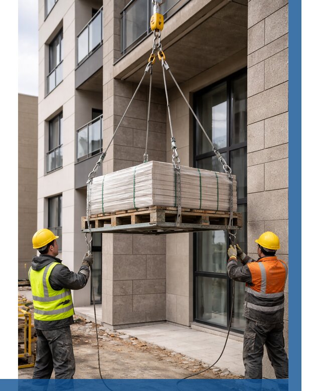 Подъем керамогранита на этаж в Белгороде от 3635 р. | ВЫСОТНИК-Блг