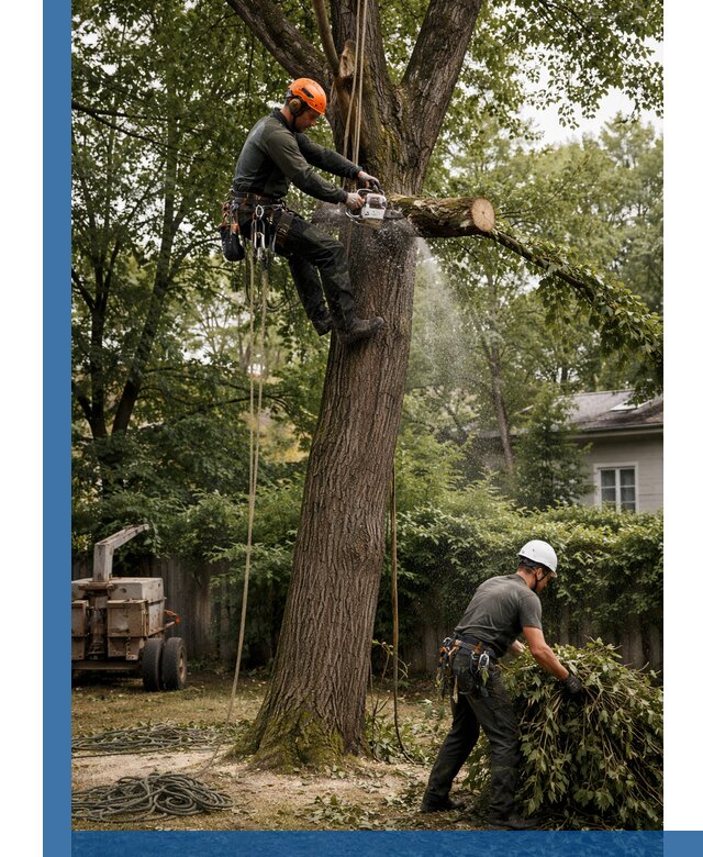 Кронирование деревьев в Белгороде, безопасная высотная обрезка