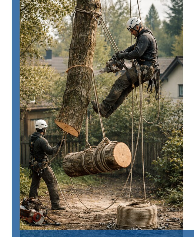 Валка деревьев частями в Белгороде, безопасно и аккуратно