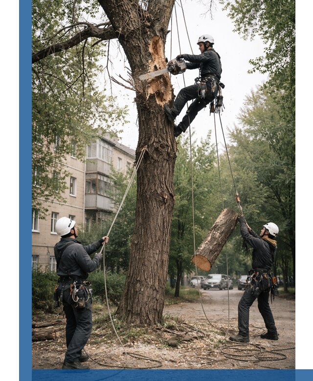 Срочное удаление аварийных деревьев в Белгороде с гарантией безопасности