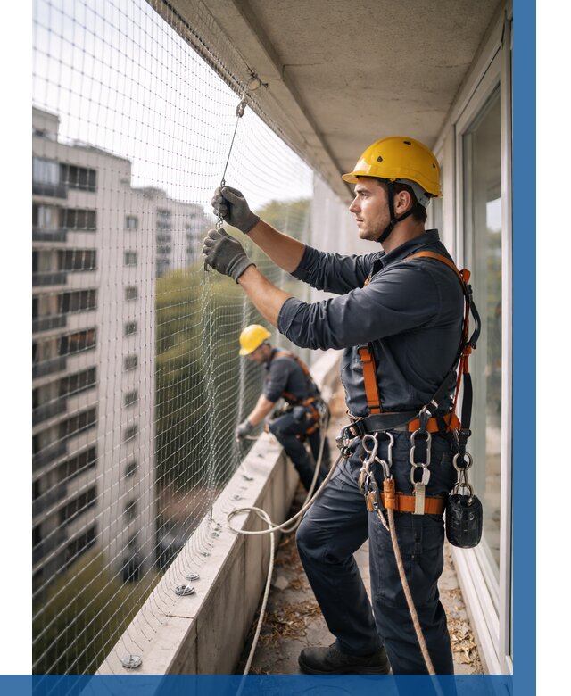 Монтаж сетки от птиц в Белгороде от 4674 р. | ВЫСОТНИК-Блг