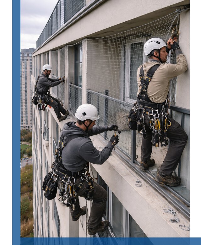 Профессиональный монтаж защитной сетки от птиц в Белгороде