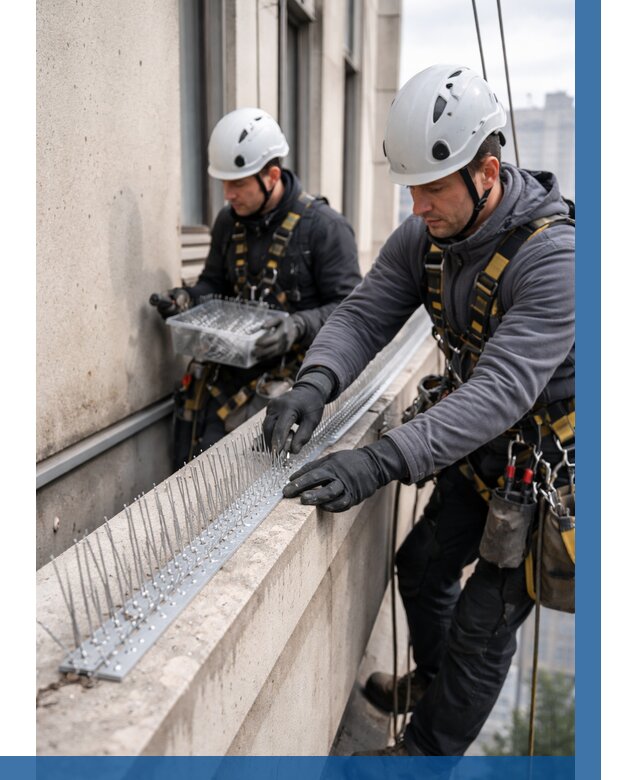 Установка шипов от птиц в Белгороде от 883 р. | ВЫСОТНИК-Блг